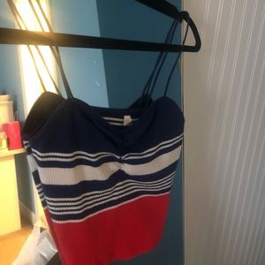 Red, White, and Blue Crop Top!!
